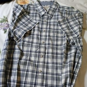 Mens plaid short sleeve button down shirt